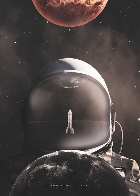 Illustration Artistiques From Moon To Mars Europosters