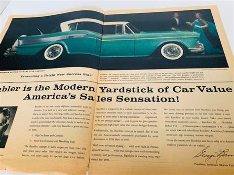 Nash Rambler Classic Car Automobile Pamphlet Advertisement Etsy
