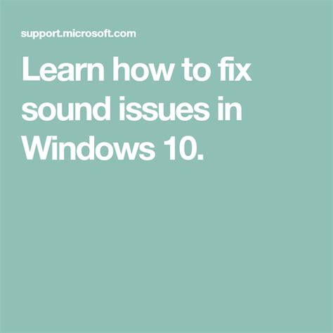 Fix Sound Problems In Windows 10 Windows 10 Windows System Restore