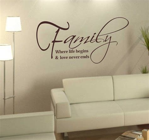 Vistaprint.com has been visited by 100k+ users in the past month Wall Quotes decals Removable stickers decor DIY Vinyl art- family (large,black) | eBay