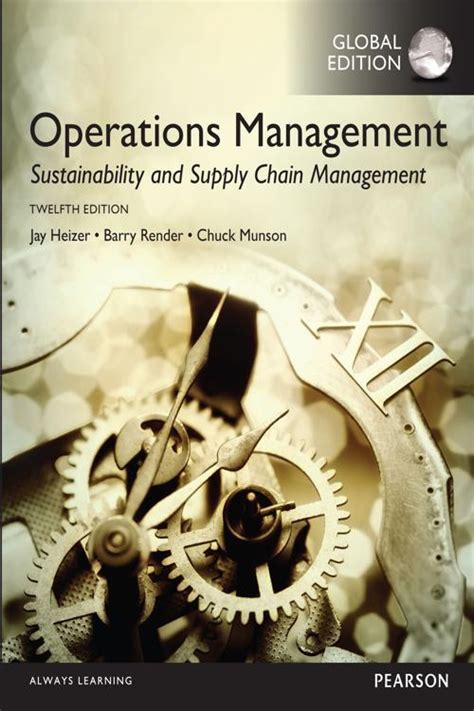Pdf Operations Management Sustainability And Supply Chain Management