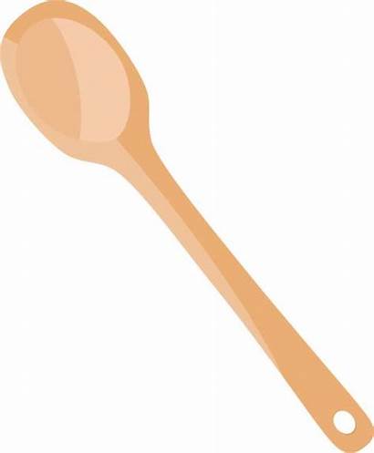 Spoon Wooden Vector Clip Illustrations Mixing Spatula
