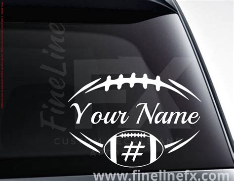 Personalized Football Vinyl Decal Sticker