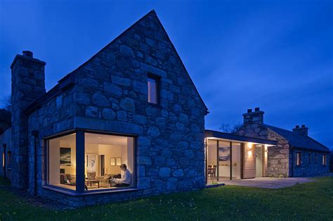 Derelict Stone Buildings Restored And Contemporized Into A Scottish Home