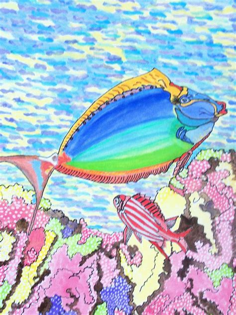 Coral reefs are some of the most diverse ecosystems in the world. Coral Reef Painting by Connie Valasco