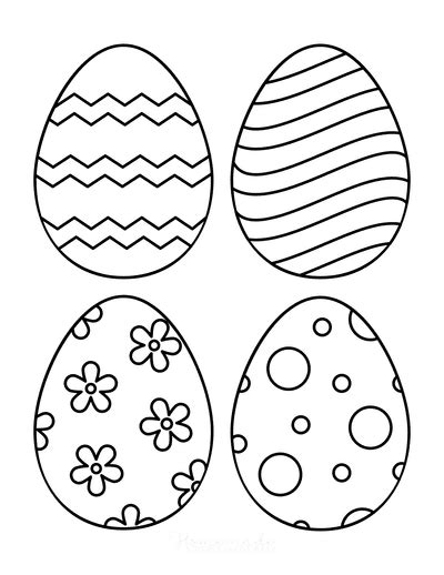 Easter Egg Coloring Pages And Free Printable Templates