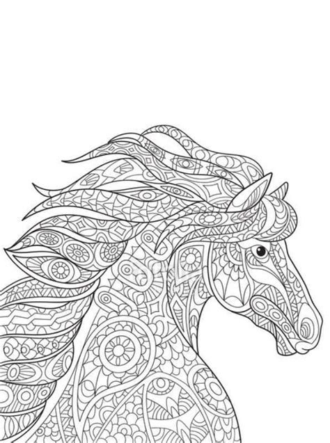 Kleurplaten Voor Volwassenen Paard Met Veulen Mandala Paarden