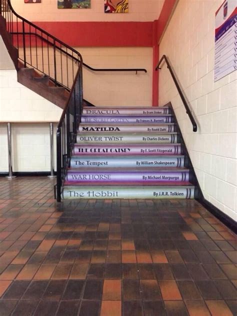 School Stair As Bookshelf Stair Decor Stairs Book Stairs