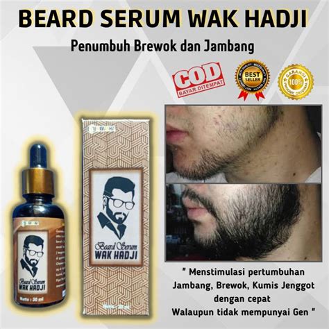Jual WAK HADJI Beard Serum Penumbuh Brewok Jambang Kumis Jenggot Cepat