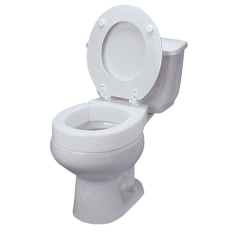 Dmi Elongated Hinged Elevated Toilet Seat In White 641 2571 0005 The