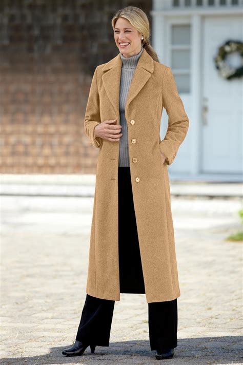 Women S Classic Long Wool Coat Chadwicks Of Boston Long Coat Women Coat Long Wool Coat