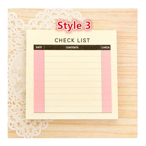 Weekly Plan Sticky Notes Check List Sticky Notes Weeweekly Etsy