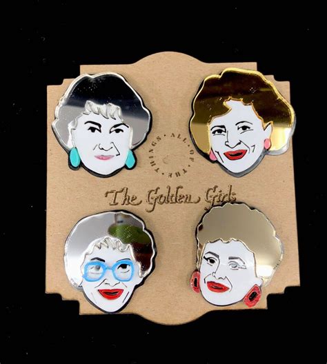 Golden Girls Pin Set Acrylic Pins Golden Girls Fan Golden Etsy