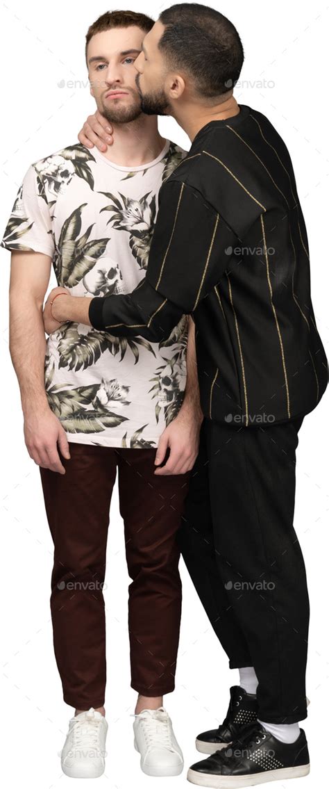 Two Men Standing Next To Each Other With Their Arms Stock Photo By Icons8
