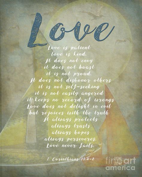 Love Never Fails 1 Corinthians 13 Hand Painted Wooden Sign Art Gallery