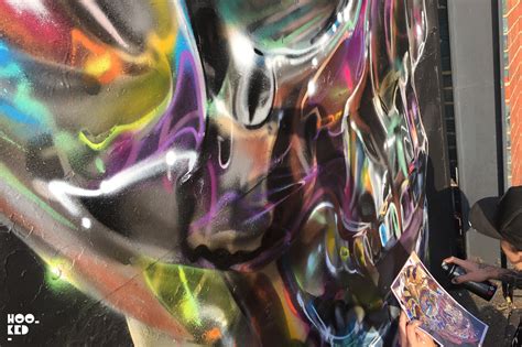 Neochrome Skull Mural By London Street Artist Fanakapan Hookedblog