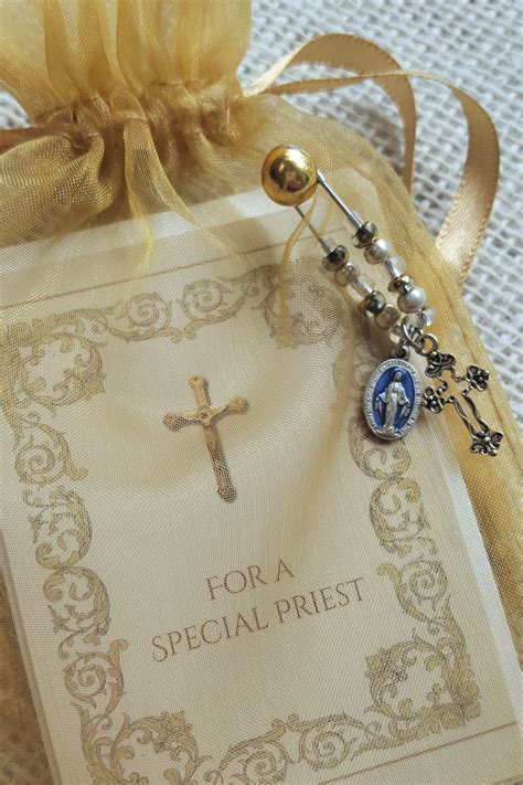 Catholic Spiritual Bouquet And Keepsake Pin Special Priest Etsy