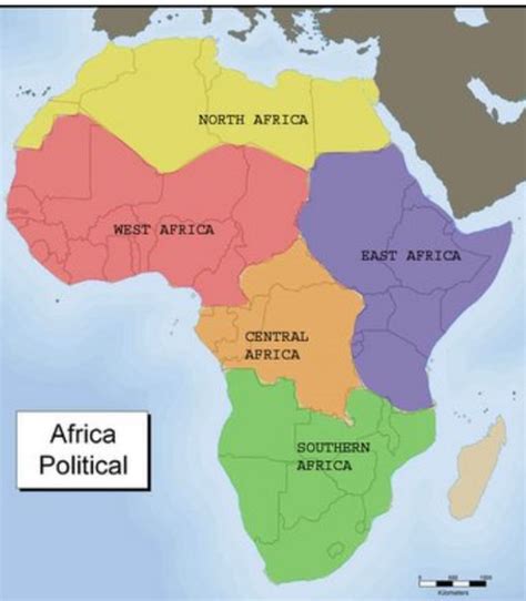 Map Of Africas Regions Mrs Schops Class News