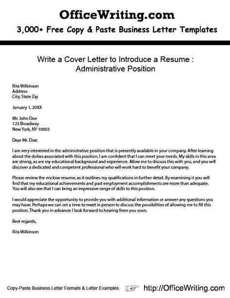 It is a handy tool that has rewarded students and writers alike. Write a Cover Letter to Introduce a Resume ...