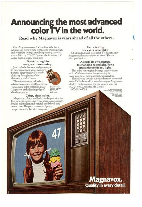 1975 Magnavox Television Print Ad Looks So Old Compared To Tvs Today