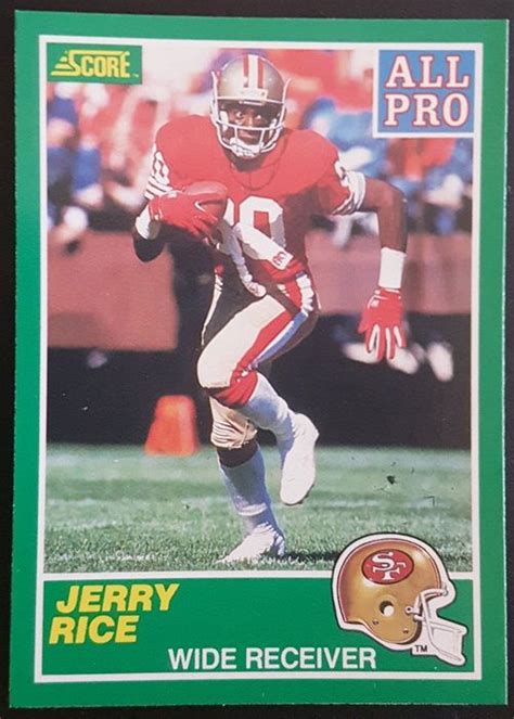 Jerry Rice Score All Pro 1989 Card 292 San Francisco 49ers Jerry