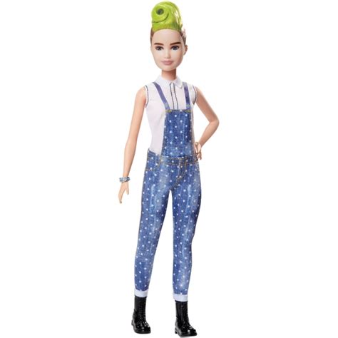 Barbie Fashionista Doll 124 Dotty Denim Dungarees Smyths Toys Uk