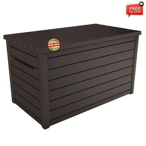 Keter Xxl 230 Gallon Resin Outdoor Patio Storage Deck Box Brown 183