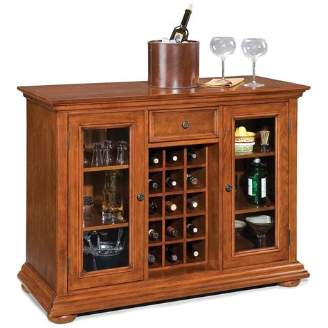 Home Styles Homestead Bar Cabinet Warm Oak 172177 Kitchen And Dining