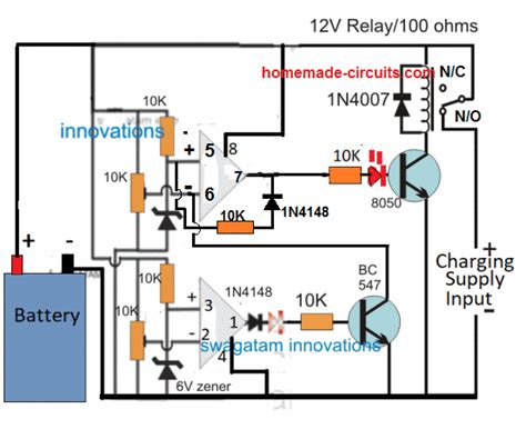 Lead Acid Battery Charger Circuits Homemade Circuit Projects