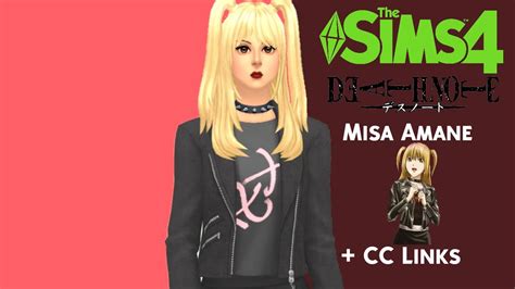Sims 4 Misa Amane Death Note Cc Links Youtube