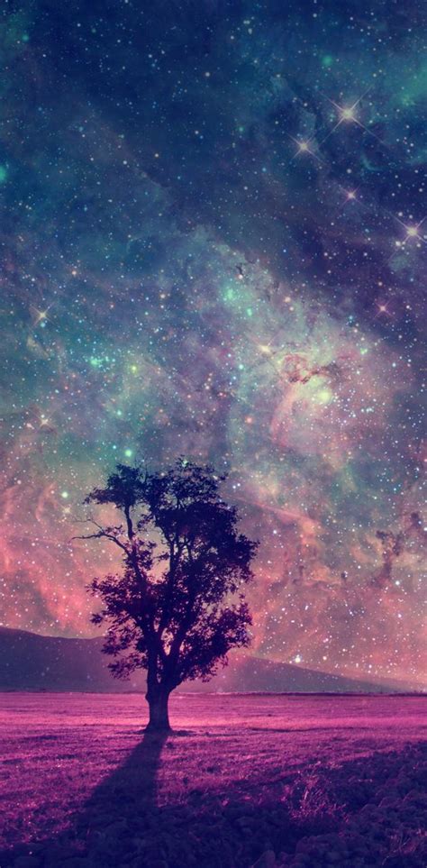 Galaxy Trees Wallpapers Wallpaper Cave