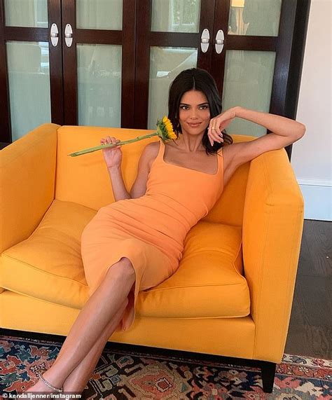 Kendall Jenner Highlights Her Frame In A Tight Yellow Dress As She