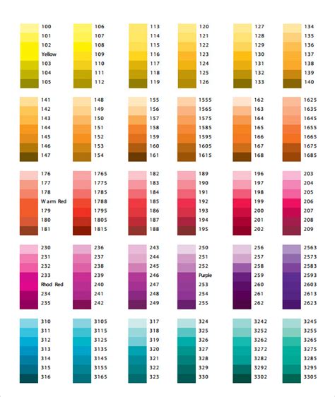 9 Sample Cmyk Color Chart Templates Sample Templates