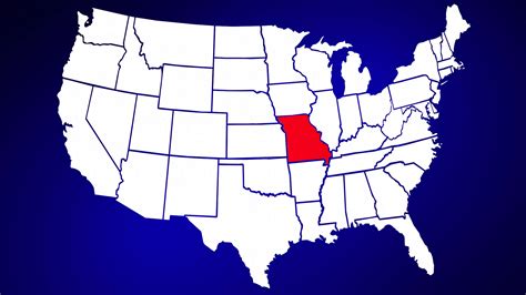 Missouri Mo United States Of America 3d Animated State Map Motion