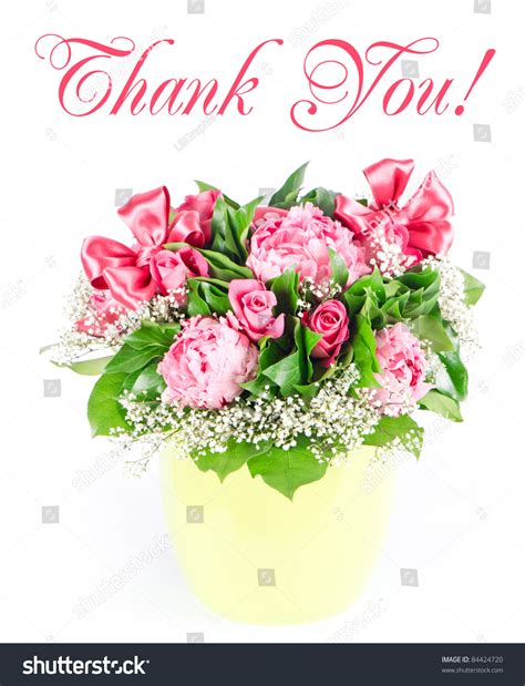 Thank You Card Concept Colorful Flowers Stock Photo 84424720 Shutterstock