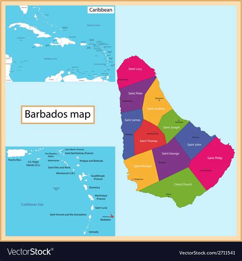 Barbados Map Royalty Free Vector Image Vectorstock