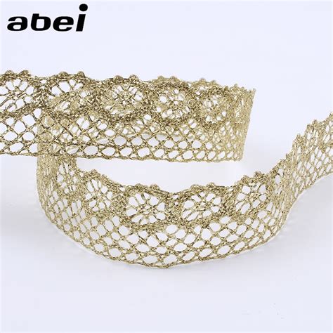 5yards Knitted Gold Lace Trims Diy Cosplay Stage Performance Clothes