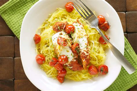 You're going to start off by roasting the spaghetti squash on a baking sheet. Slow Cooker Chicken Parmesan with Spaghetti Squash and ...