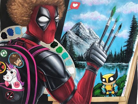 Rosspool Bob Ross Deadpool Crossover In Chad Malmbergs Some More