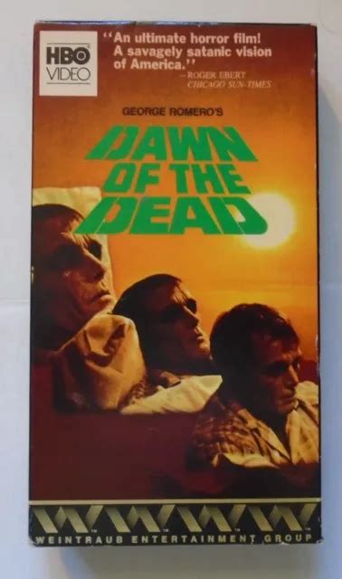 Dawn Of The Dead Vhs 1978 Zombie Horror Film Rare Hbo Video George