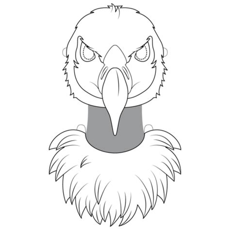 vulture mask coloring page  printable coloring pages