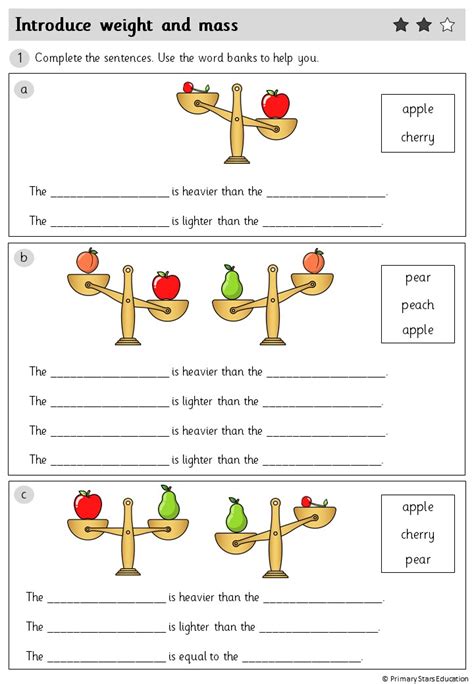 year 1 measurement weight volume white rose week