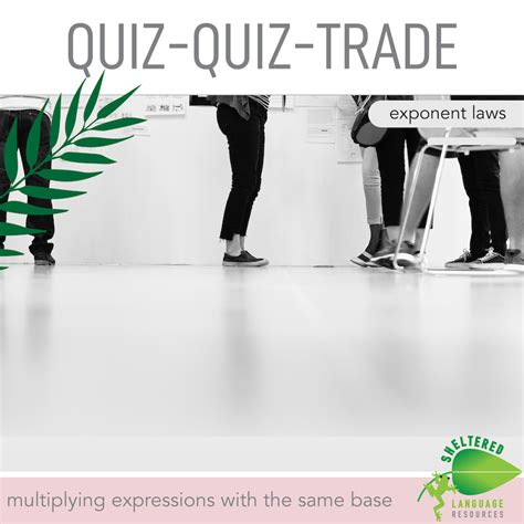 Quiz Quiz Trade Game Exponent Laws Multiplying Same Base By Teach Simple