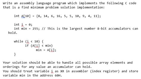 Solved Write An Assembly Language Program Which Implements Chegg Com