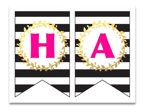 It is possible to discover new printable designs. FREE PRINTABLE Happy Birthday Banner and Alphabet - Six ...