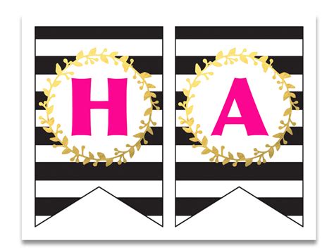 free printable happy birthday banner and alphabet six clever sisters