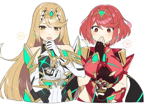 Pyra Mythra And Mythra Xenoblade Chronicles And More Drawn By Kinagi Danbooru