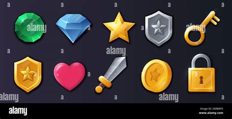 3d Game Icon Set Stock Vector Image And Art Alamy