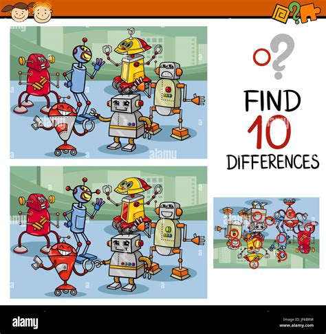 Visual Puzzle Find Ten Differences High Resolution Stock Photography