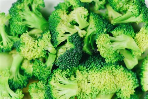 Slice Broccoli Background Vegetable Healthy Green Organic Raw